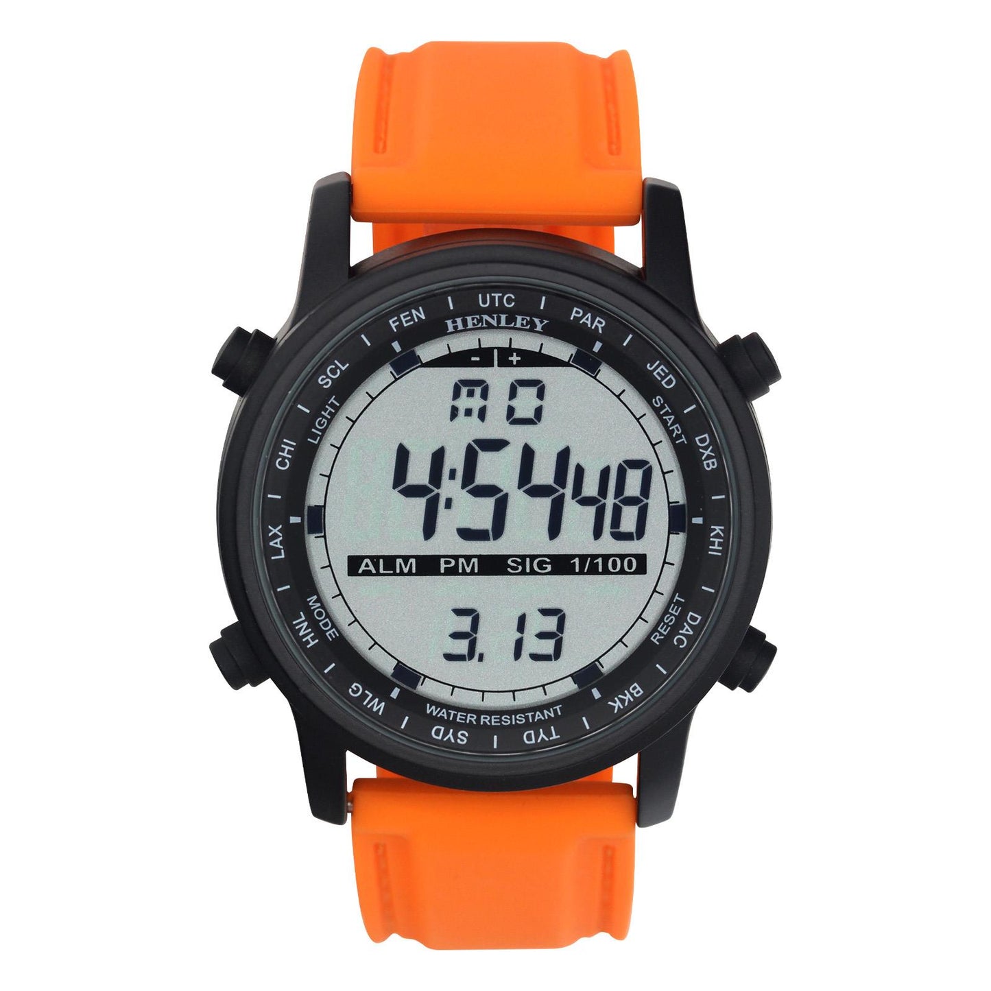 Henley Mens Fashion Digital Black Dial Rubber Strap sports Watch HDG038 Available Multiple Colour