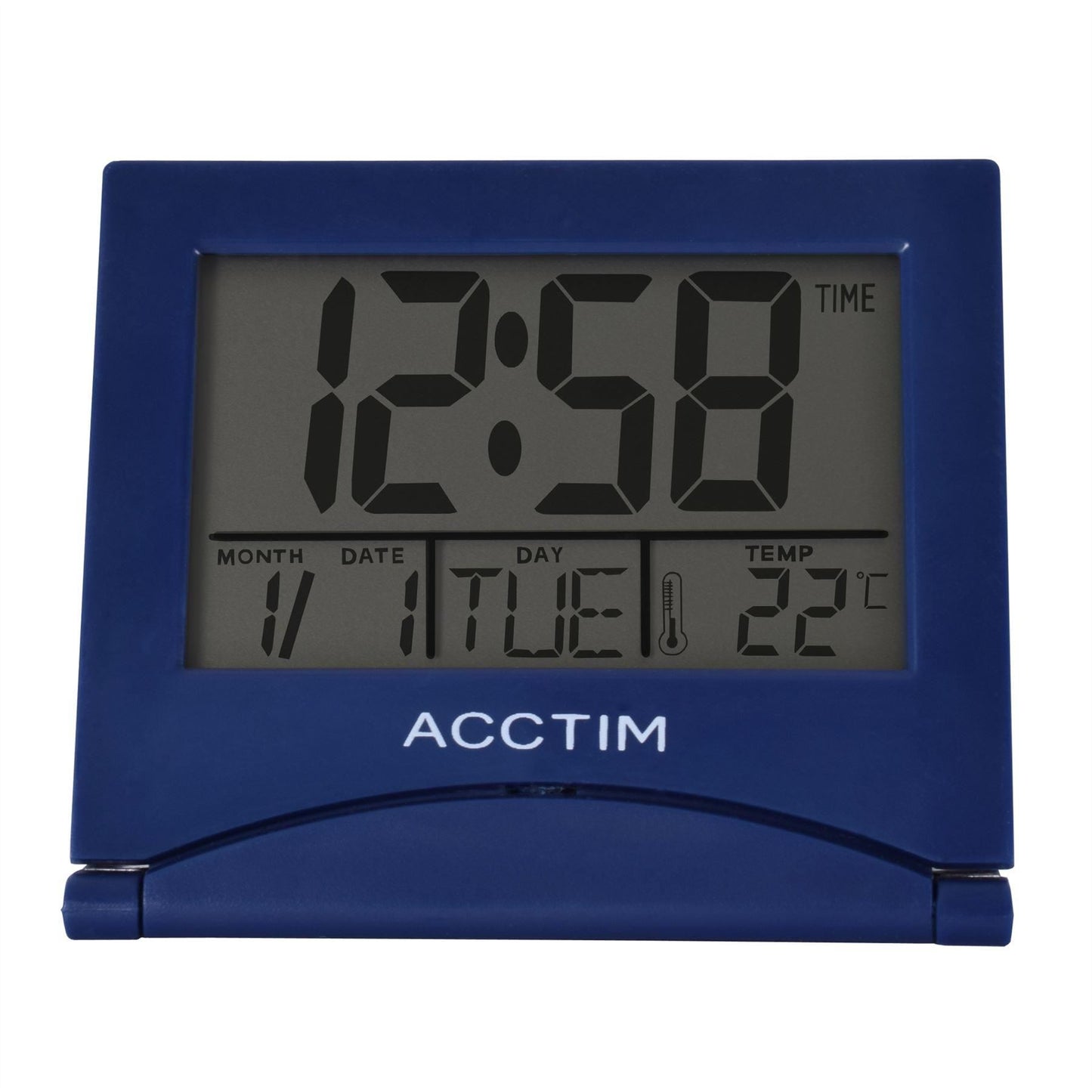 Acctim Mini Flip 2 Folding Digital Travel Alarm Clock 1578 Available Multiple Colour