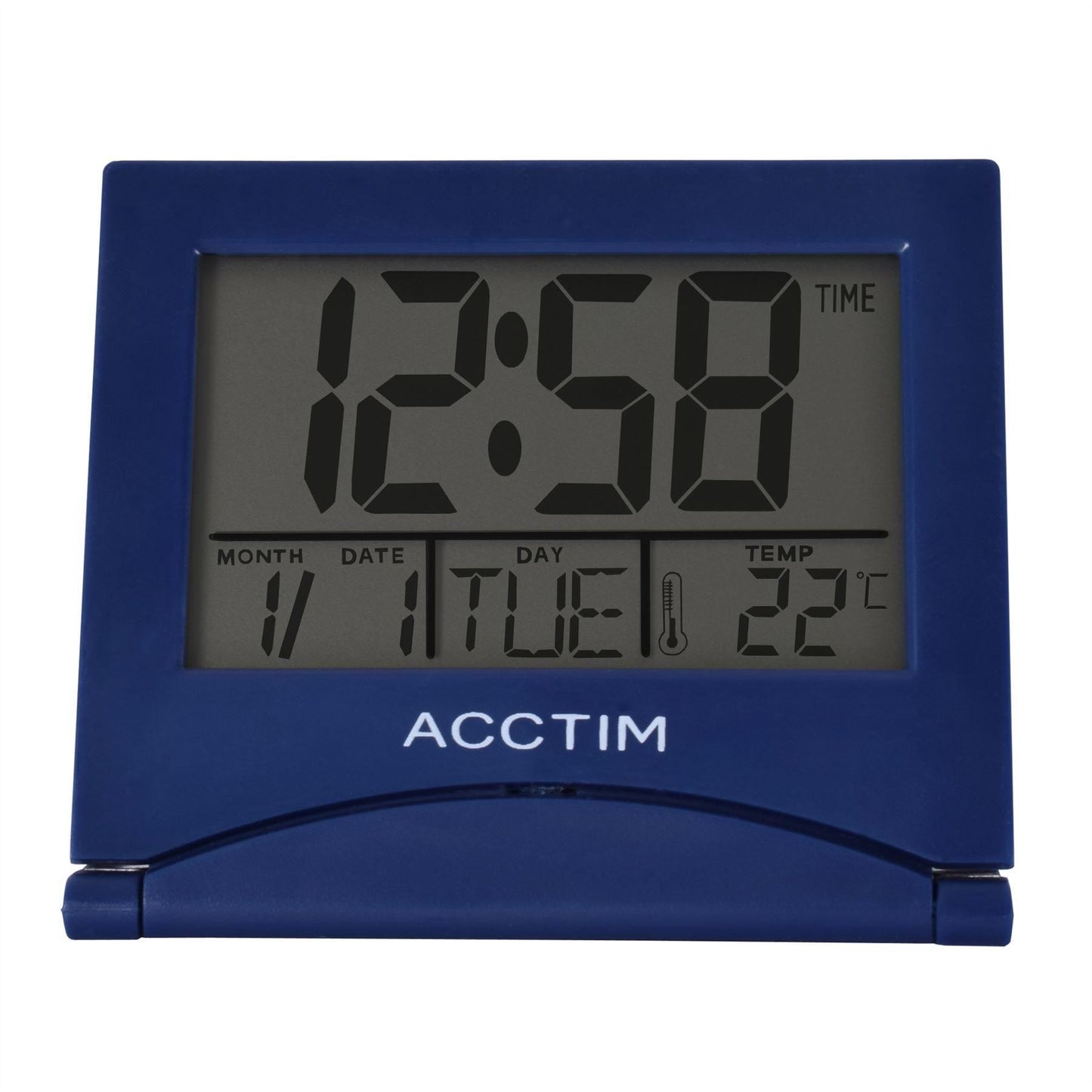 Acctim Mini Flip 2 Folding Digital Travel Alarm Clock 1578  Available Multiple Colour