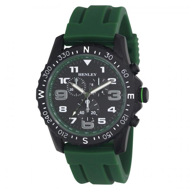 Henley Mens Multi Eye Sports Rubber Strap Watch H02208 Available Multiple colour