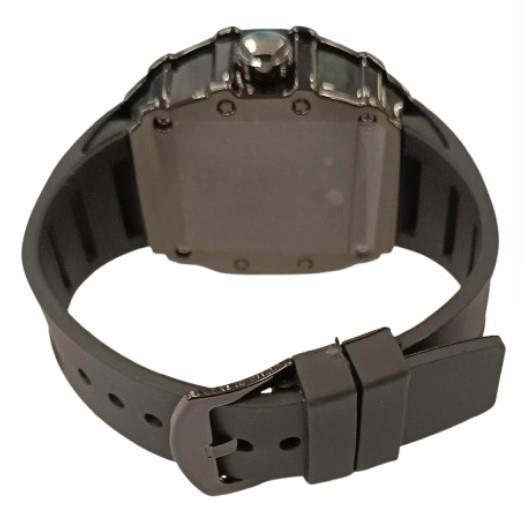New Rubber Gents Solid Fashion Quartz Movement Screw Decoration Skeleton Dial Rubber Strap Watch Available Multiple Colour