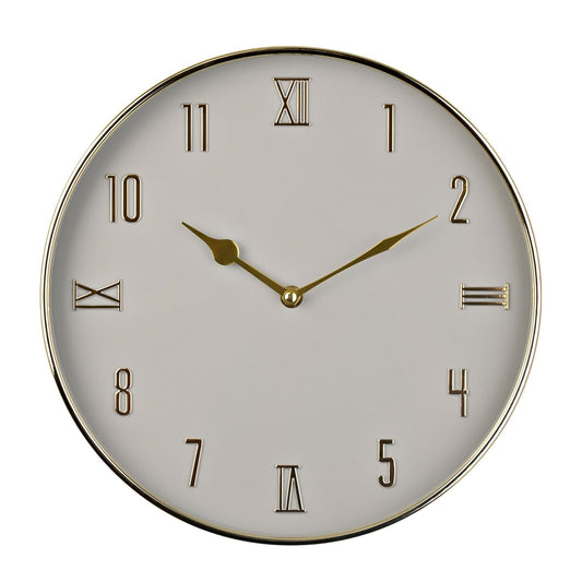 Hometime Round Wall Clock Grey & Gold