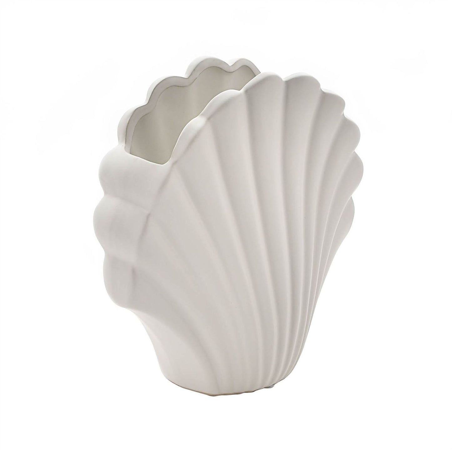 Hestia White Shell Vase