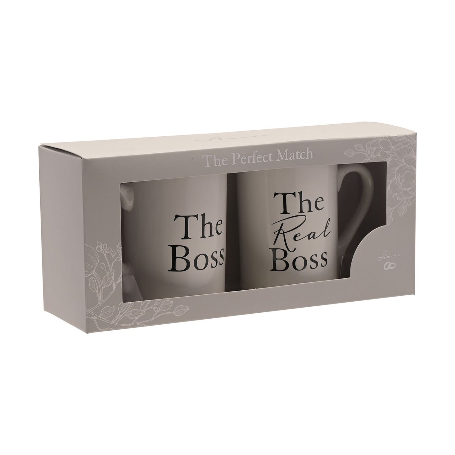 Amore 2 piece Mug Set - "The Boss / The Real Boss"