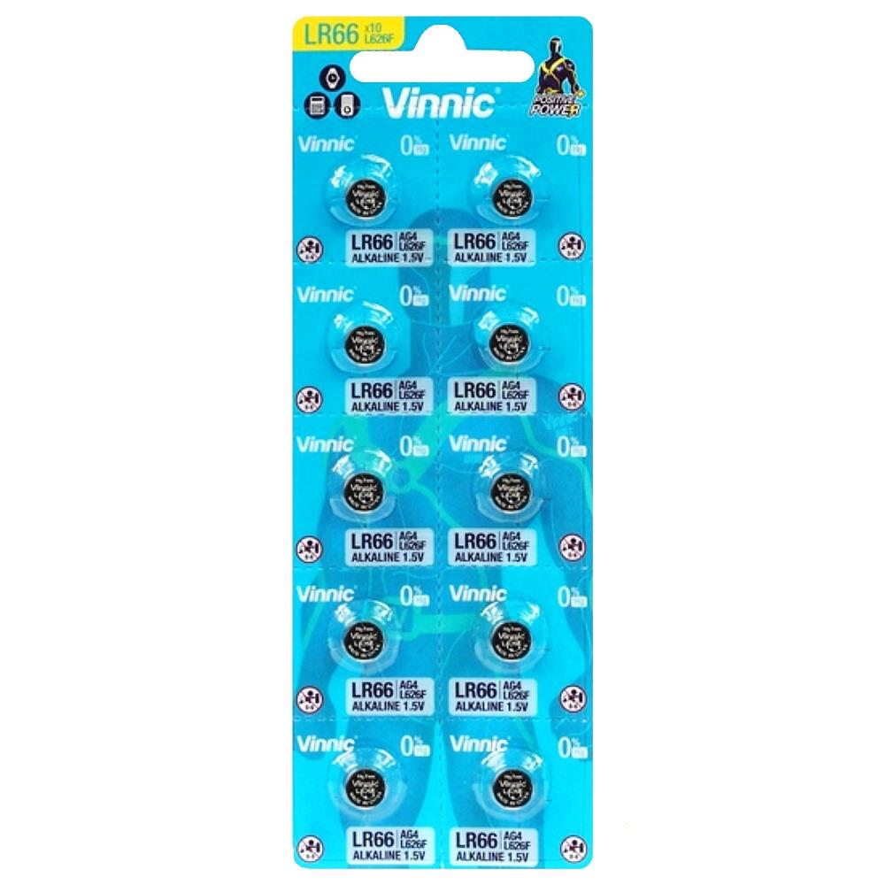 Vinnic L626 AG4 Watch Battery BOX OF 10 (100 Batteries)