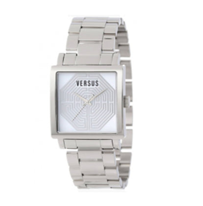Versus Versace Ladies Fashion White face Silver tone Bracelet watch - CLEARANCE NEEDS RE-BATTERY
