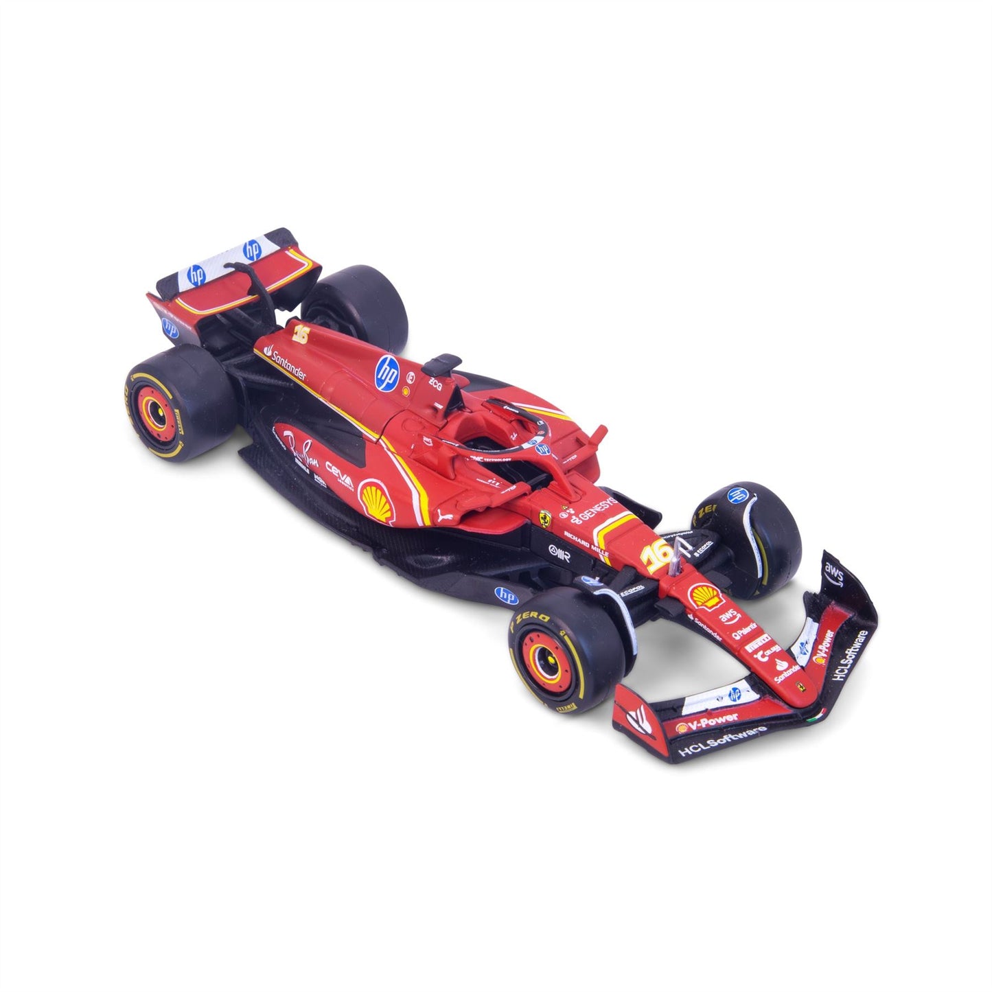 1:43 F1 Ferrari Sf-24 2024 Leclerc In 12Pc Dispenser - Diecast Model car Collectables