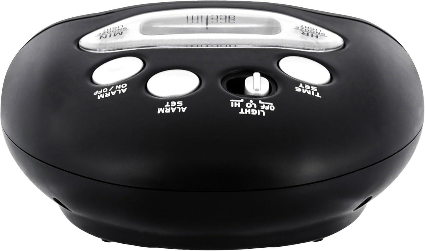 Acctim Eclipse Dual Power Solar Alarm Clock, Black