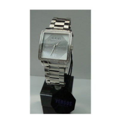 Versus Versace Ladies Fashion White face Silver tone Bracelet watch - CLEARANCE NEEDS RE-BATTERY