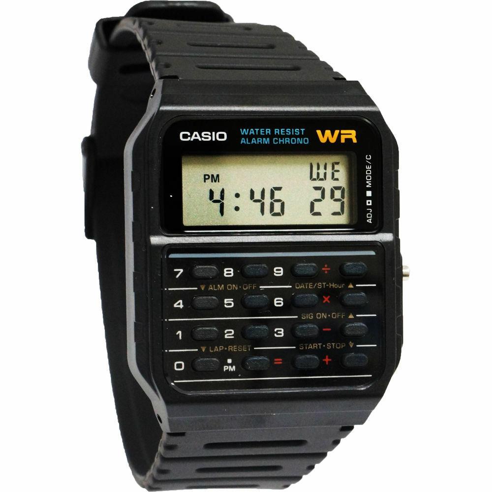 Casio Mens Digital Calculator Retro Dial with Plastic Rubber Strap Watch - CA-53WF Available Multiple Colour