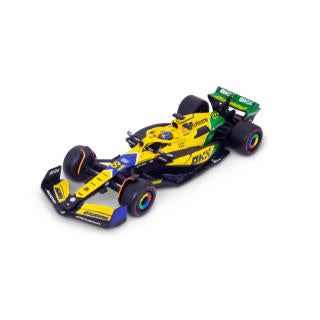 1:43 F1 Mclaren Mcl38 2024 With Helmet Piastri Senna Livery - Diecast Model car Collectables