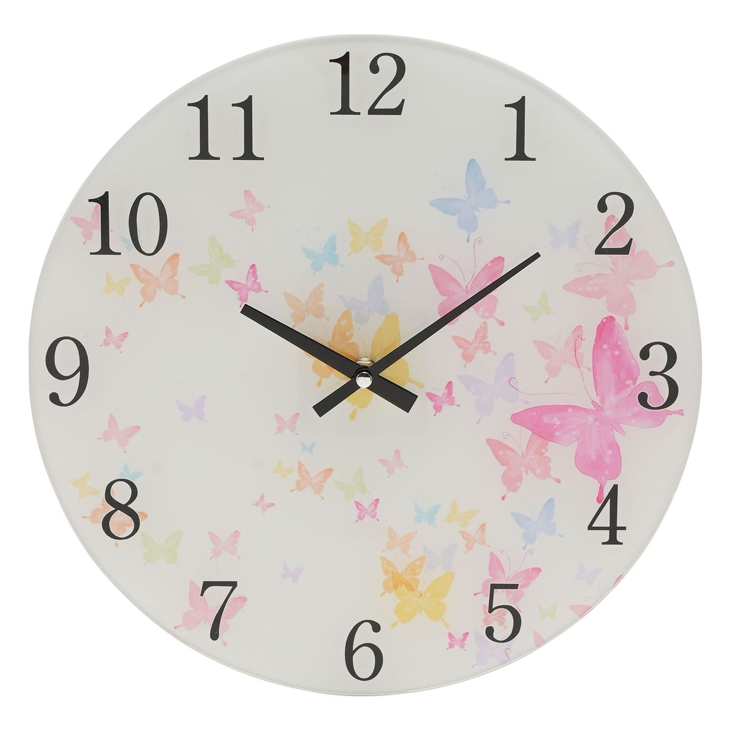Hometime Glass Wall Clock 30cm Available Multiple Design