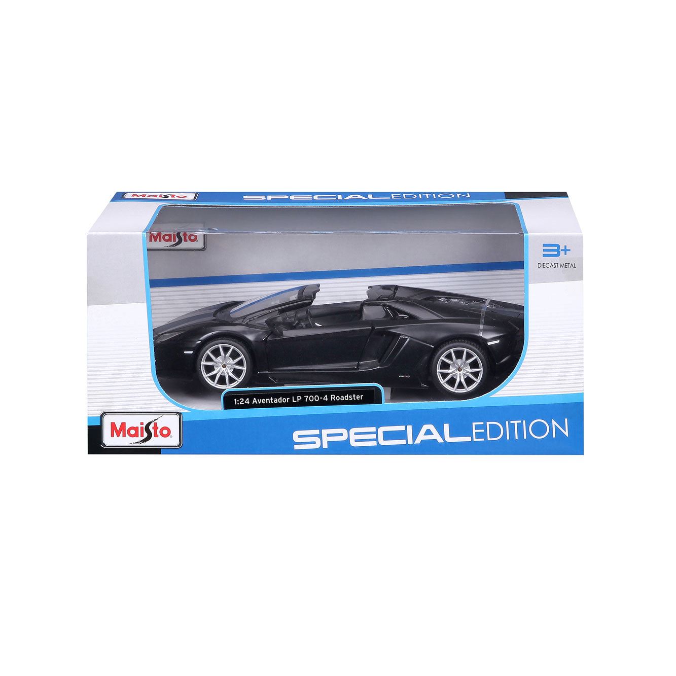 1:24 Dull Black Lamborghini Aventador Lp 700-4 Roadster - Diecast Model car Collectables