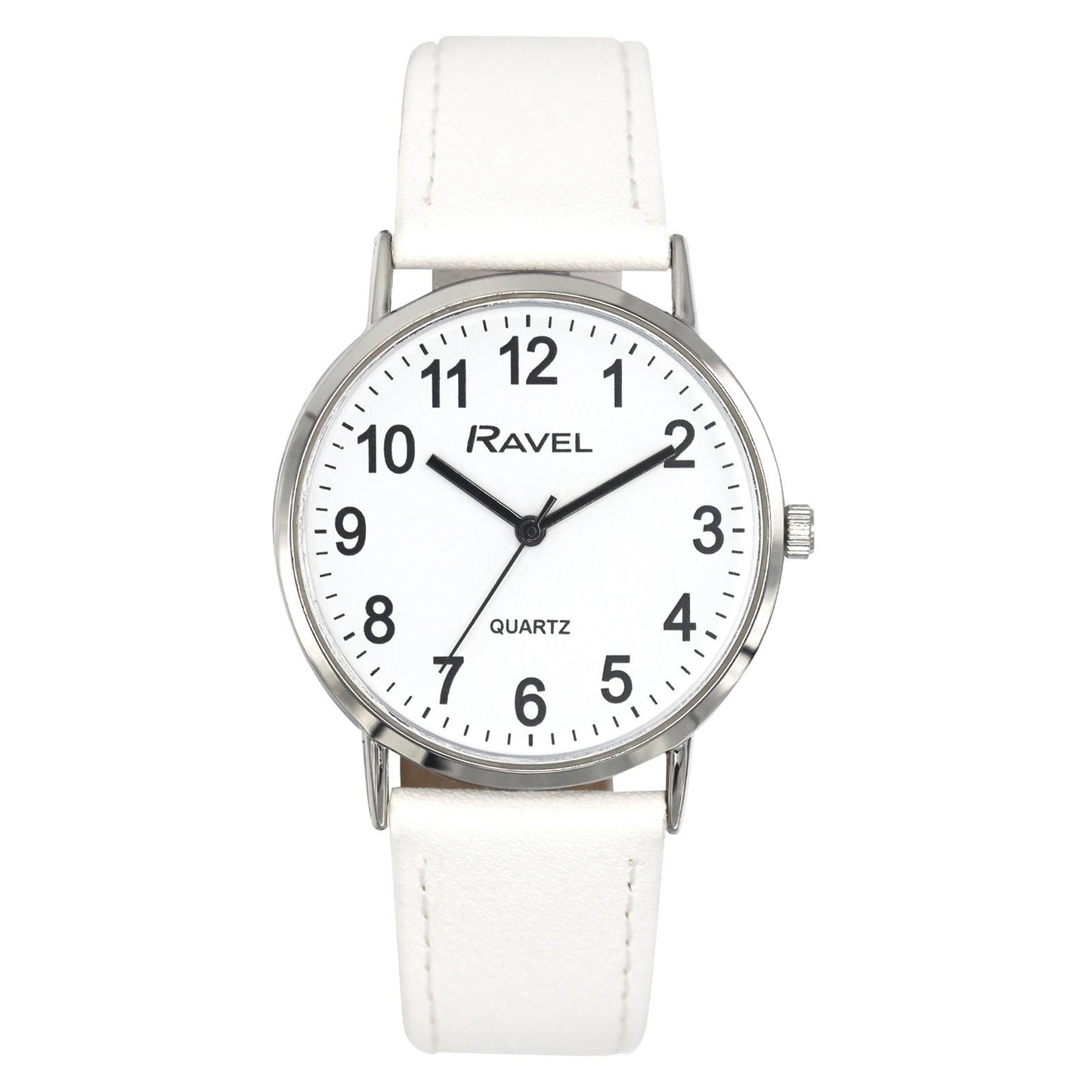 Ravel Mens Basic Dial Leather Strap Wristwatch R0129G Available Multiple Colour
