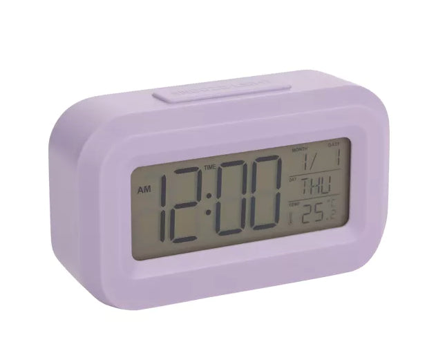 Widdop Brights Travel Digital Alarm Clock Available Multiple Colour