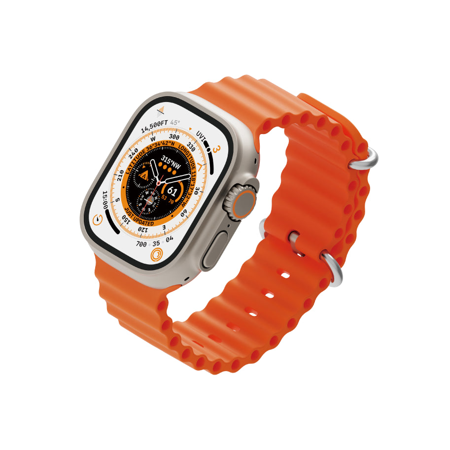 Sunpin ULTRA-01 Mens Smart Watch with 2 Orange Rubber & Nylon Straps