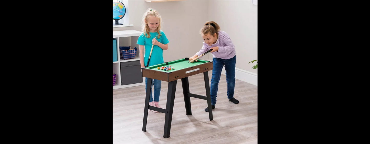 Power Play 4-In-1 Stand Up Games Table 27 Inch - Dark Brown