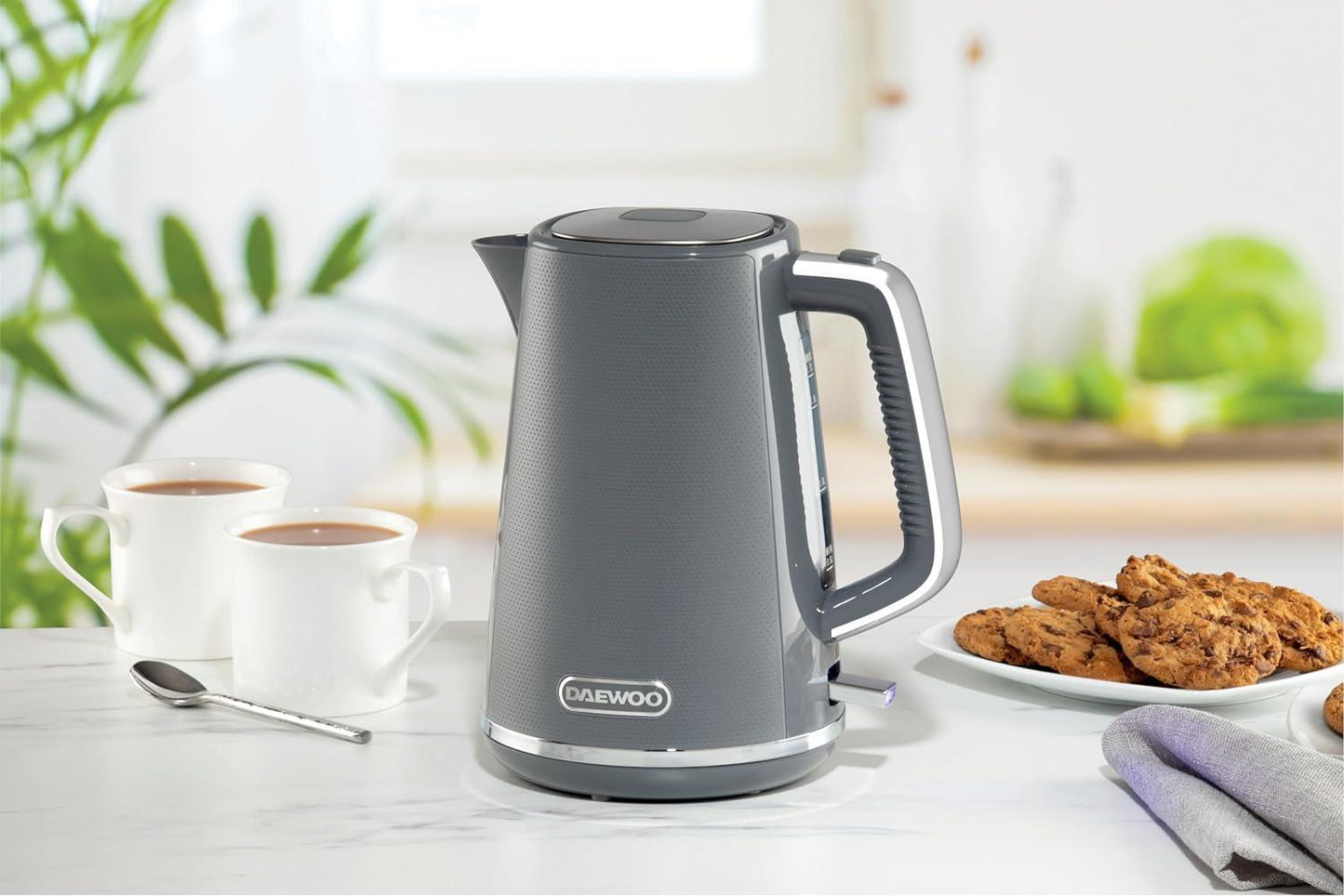 Daewoo Stirling 1.7L Jug Kettle 3000w Grey SDA2631