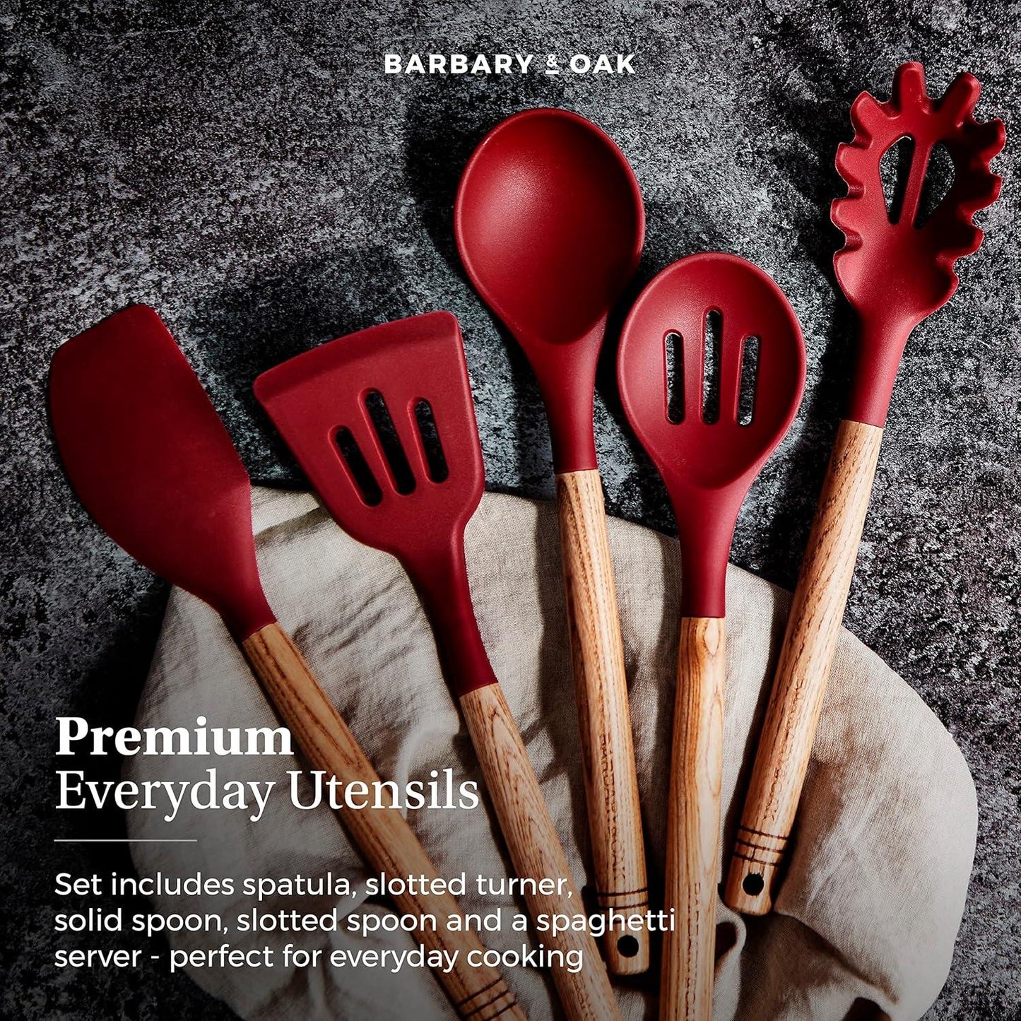 BARBARY & OAK 5-Piece Silicone Utensil Set