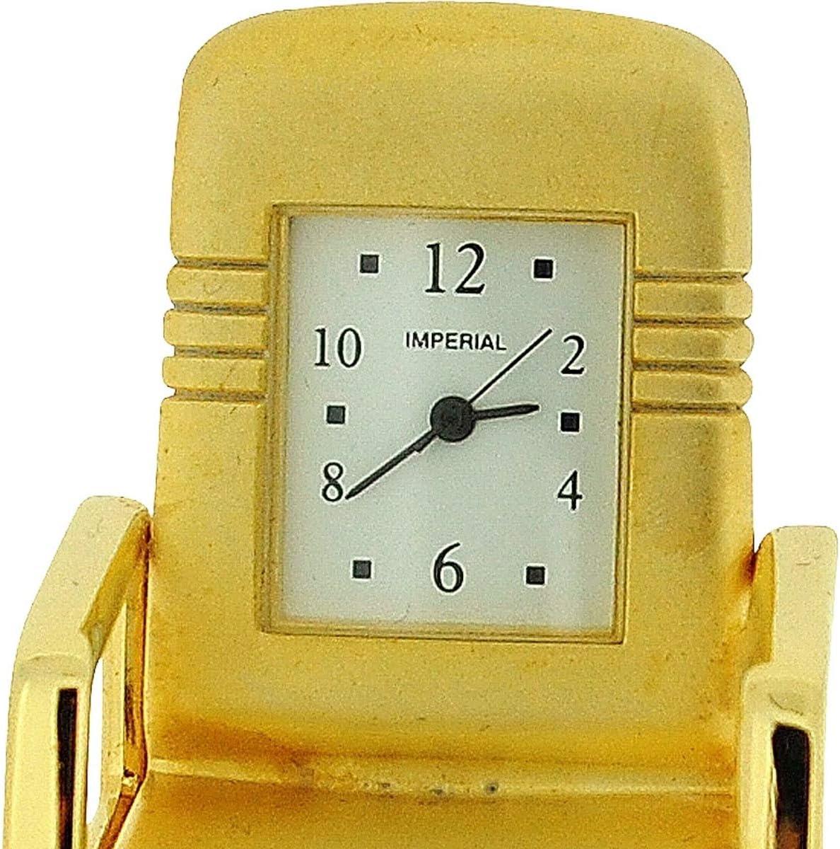 Miniature Clock Office Swivel Chair with Goldtone Plated Solid Brass IMP1047- CLEARANCE NEEDS RE-BATTERY