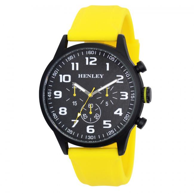 Henley Mens Fashion Sports Coloured Highlights Rubber Silicone Watch H02224 Available Multiple Colour