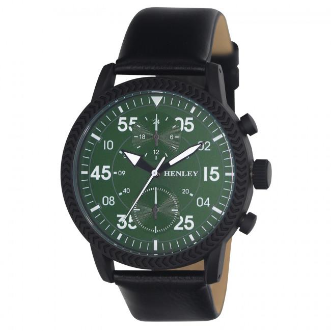 Henley Mens Fashion Bold Textured sports Leather Strap Watch H02212 Available Multiple Colour