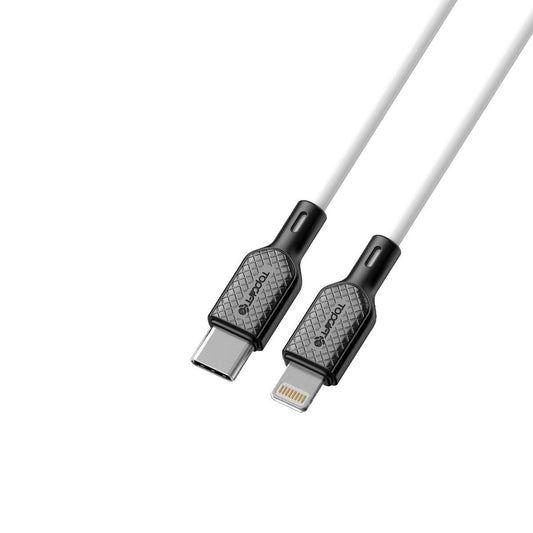 WYEFLOW 8-Pin To USB-C Silicone Data Cable White