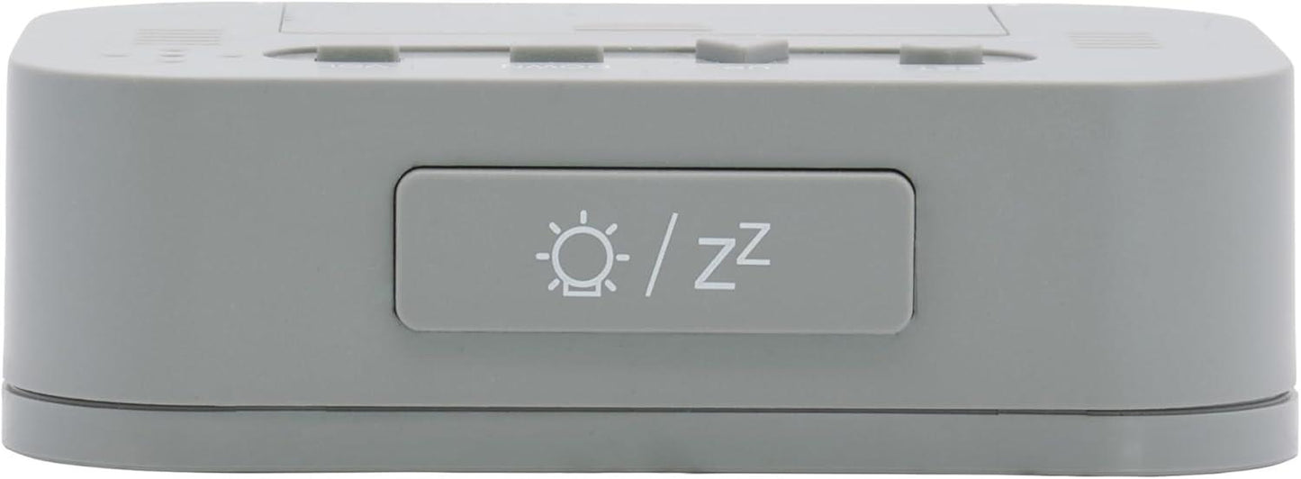Acctim jet Digital Alarm Clock, LCD Digital Display with White Backlight, Snooze Function, Volume Control (Pigeon Grey)