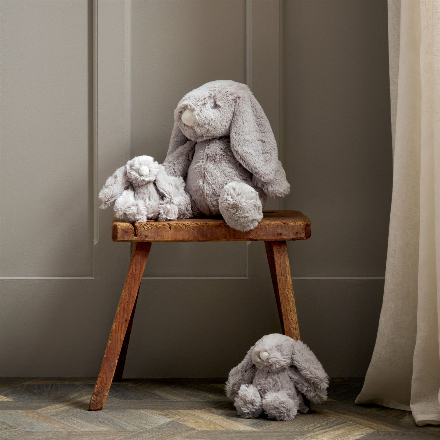 Bambino Grey Plush Rabbit Small 13cm