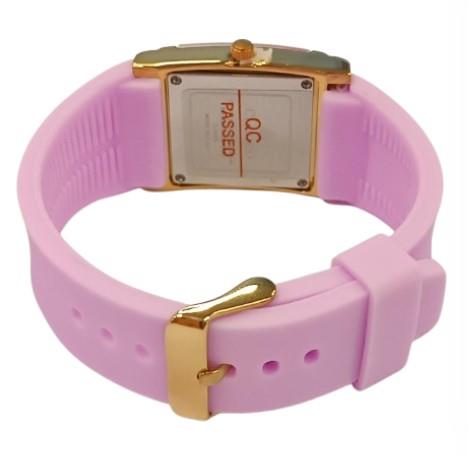Clasico Ladies Water Resistant Bling Big Square Dial Rubber Strap WatcH Available Multiple colour