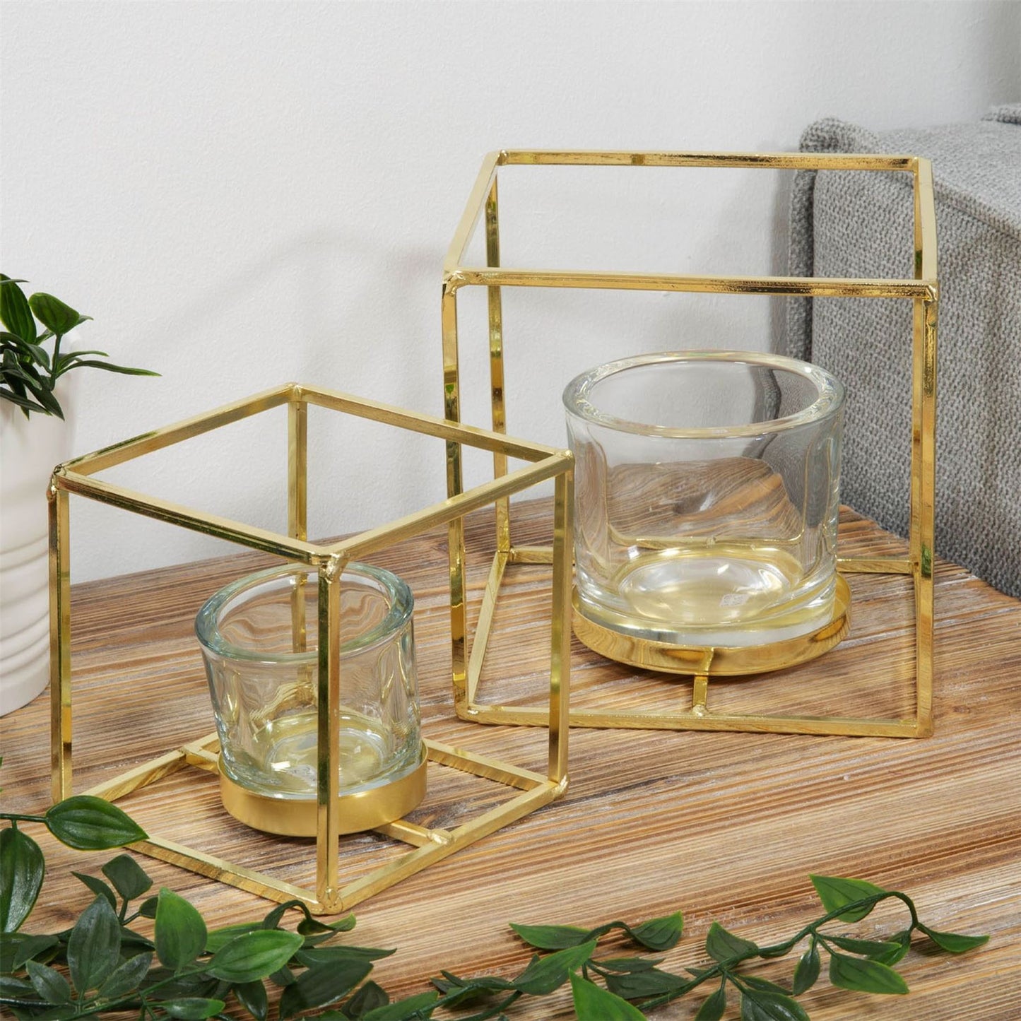 Hestia Set of 2 Tea Light Holders in Frames
