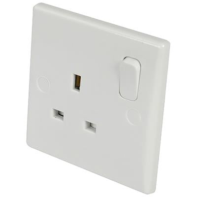 1 GANG SWITCHED SOCKET CURVED EDGE 13A