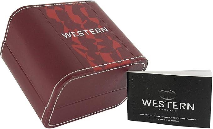 Western Moments Mens Ajax Multifunctional Brown Dial Brown Leather Strap Watch - CLEARANCE NEEDS RE-BATTERY