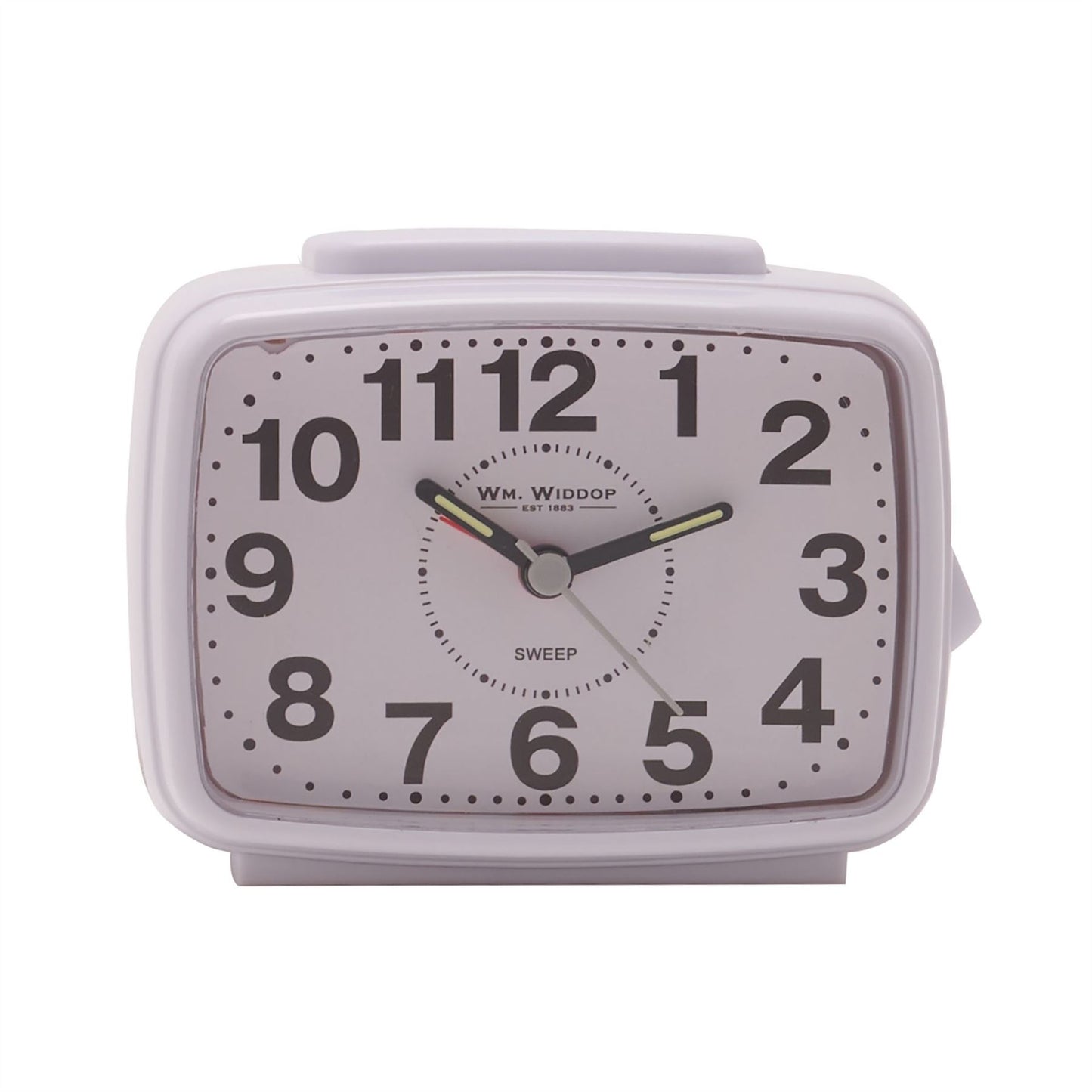 Wm.Widdop Oblong Alarm Clock Sweep Movement & Snooze 9510 Available Multiple Colour