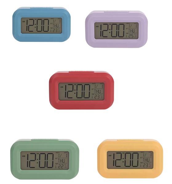 Widdop Brights Travel Digital Alarm Clock Available Multiple Colour