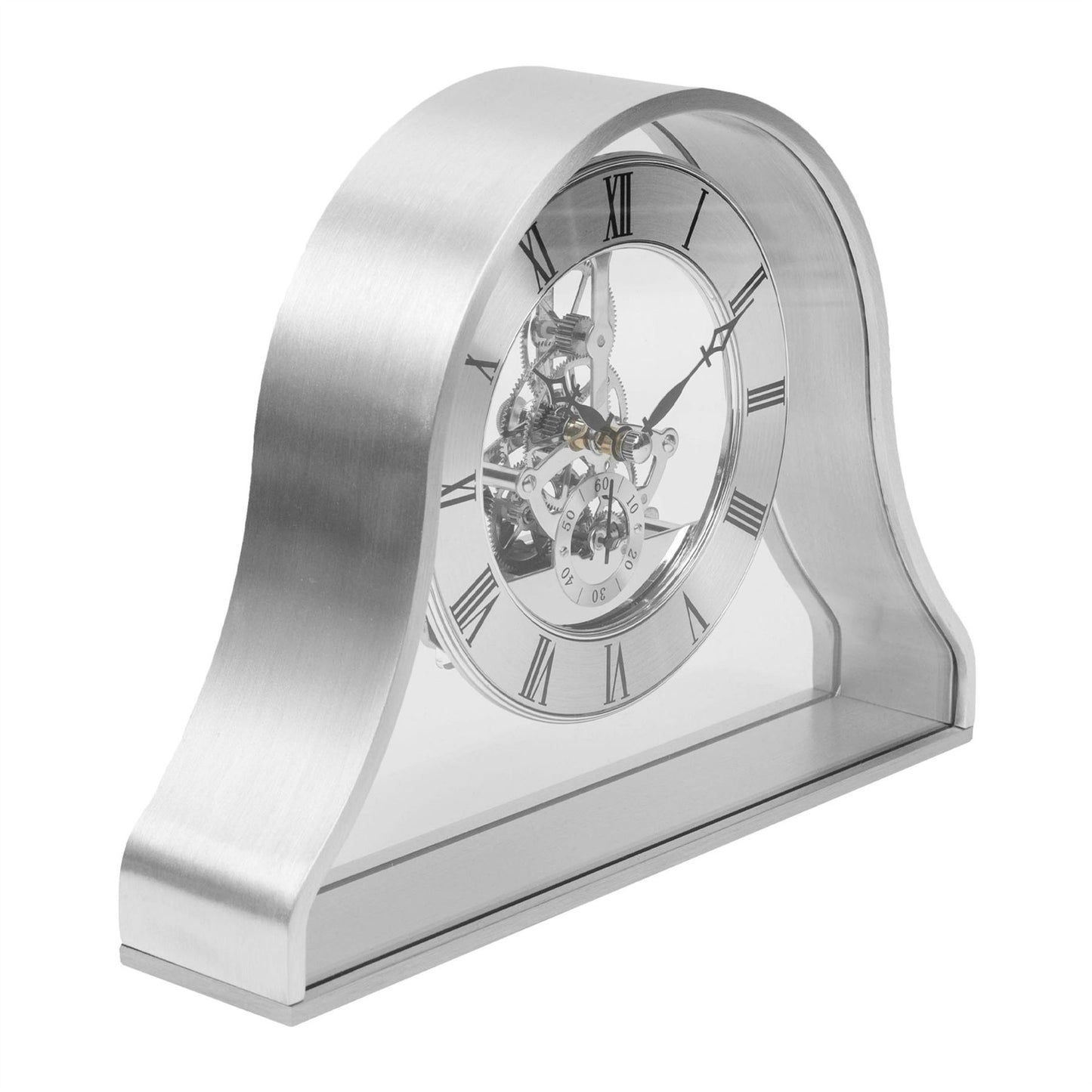 Wm.Widdop Napoleon Mantel Clock Gold Skeleton Movement W2854 Available Multiple Colour