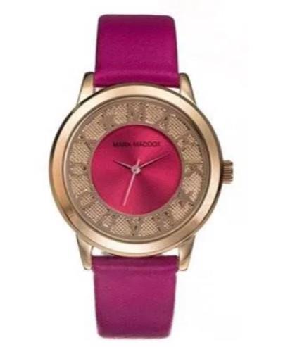 Mark Maddox Ladies Fashion Quartz Pink & Rosegold Tone Dial with Pink Leather Strap Watch - CLEARANCE NEEDS RE-BATTERY