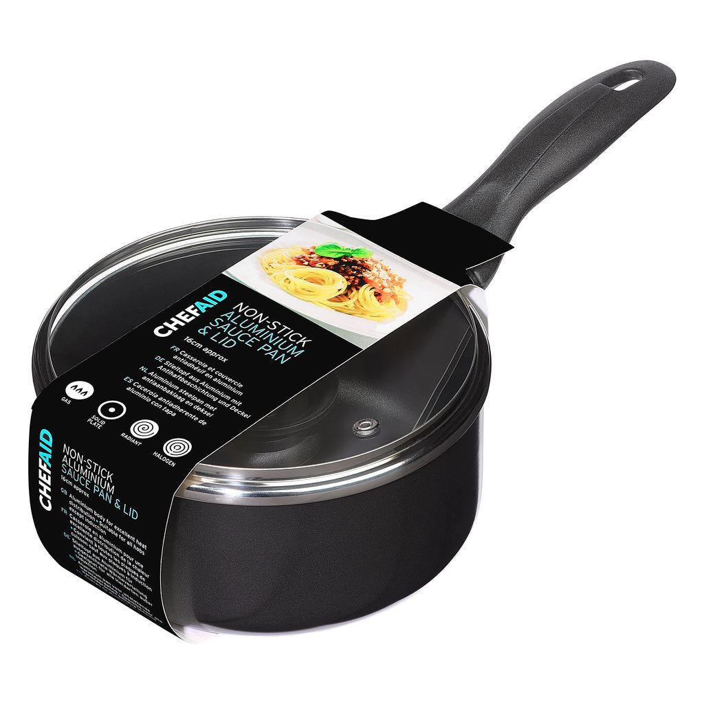Chef Aid 16cm Non-Stick Sauce Pan (Carton of 8)