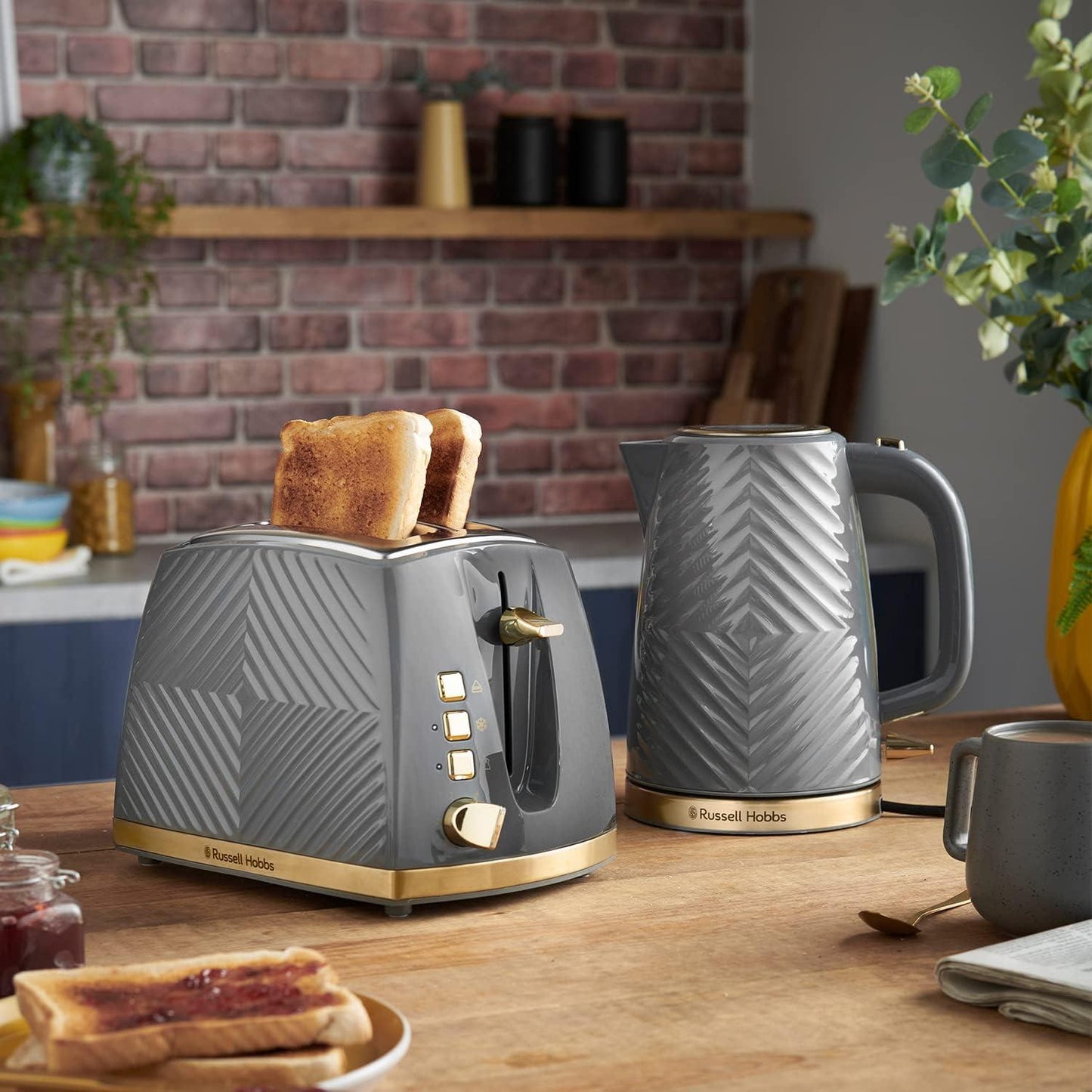 Russell Hobbs Groove Grey Collection