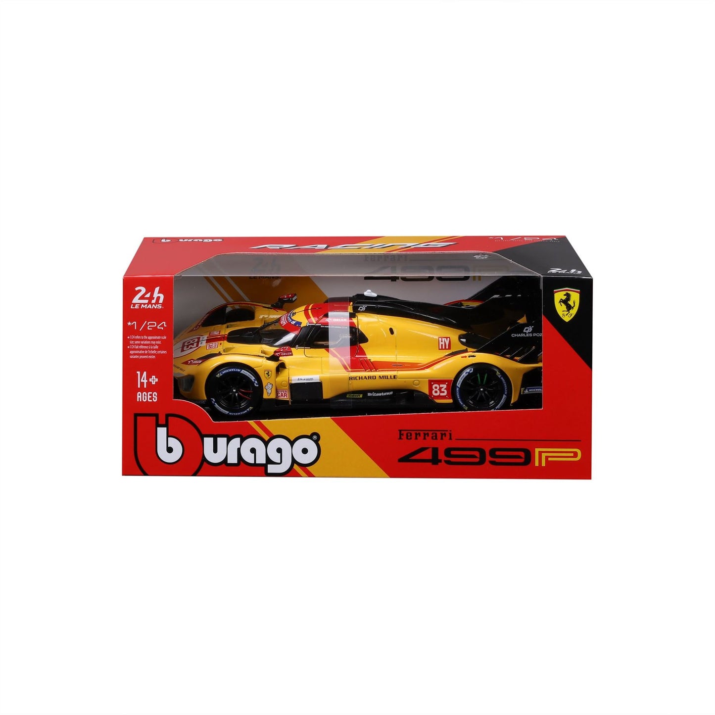 1:24 Ferrari Racing 499P Le Mans Hypercar 2025 Af Corse #83 - Diecast Model car Collectables