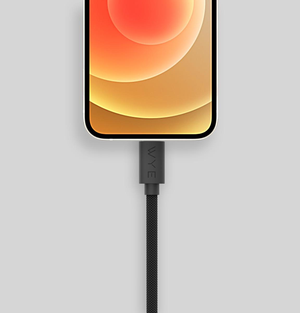 WYE USB-C to 8-Pin Fast Charging & Data Cable 2m - Black