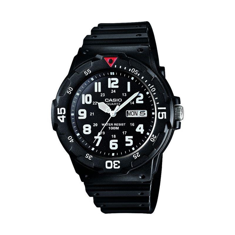 Casio Mens Day Date Rubber Strap Watch - MRW-200H Available Multiple Colour