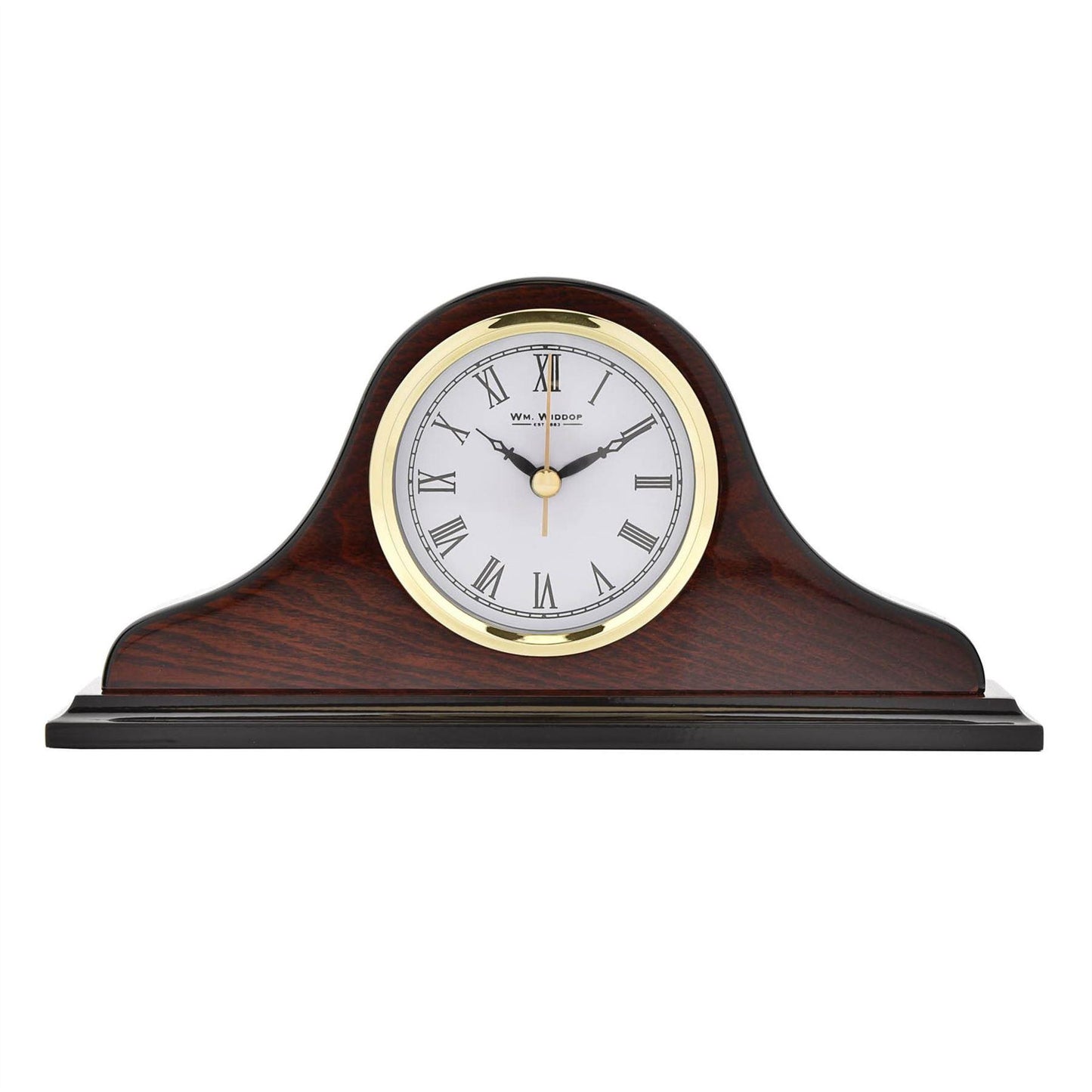 Wm.Widdop Napoleon Shaped Wooden Mantel Clock