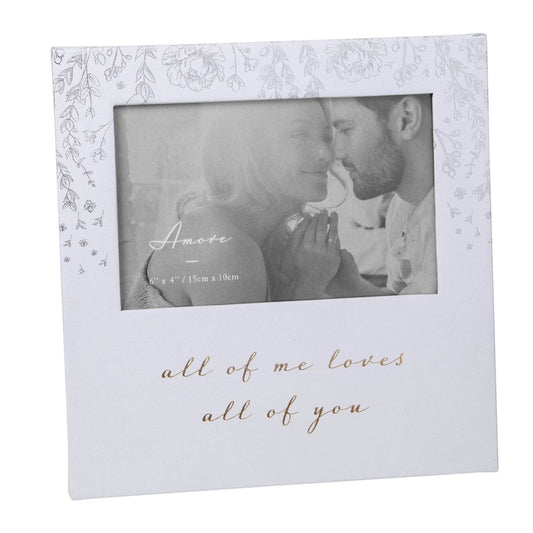 Amore Paperwrap Photo Frame Loves All Of You 6" x 4"