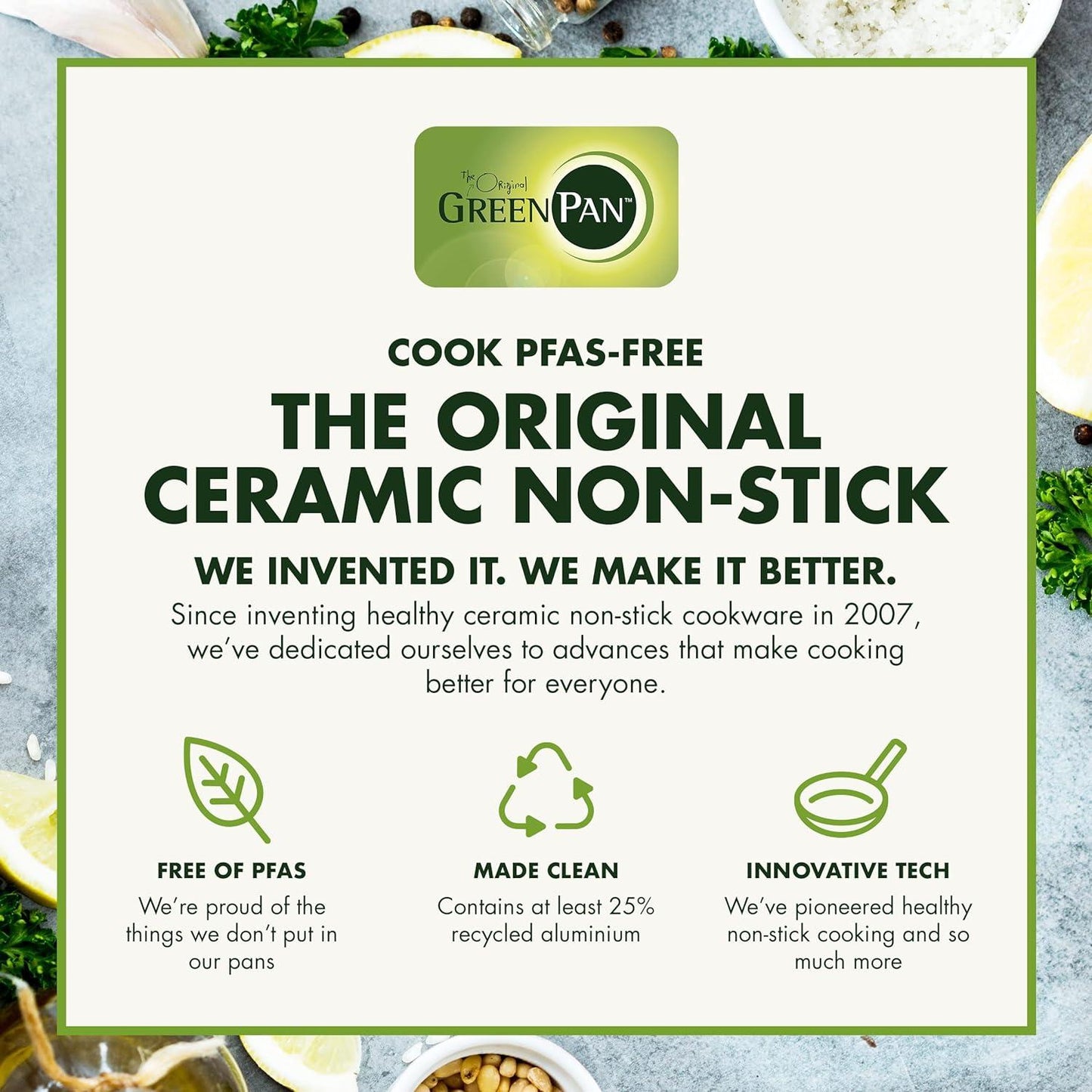 GreenPan Mayflower Healthy Ceramic Non-Stick 9-Piece Cookware Pots and Pans Set