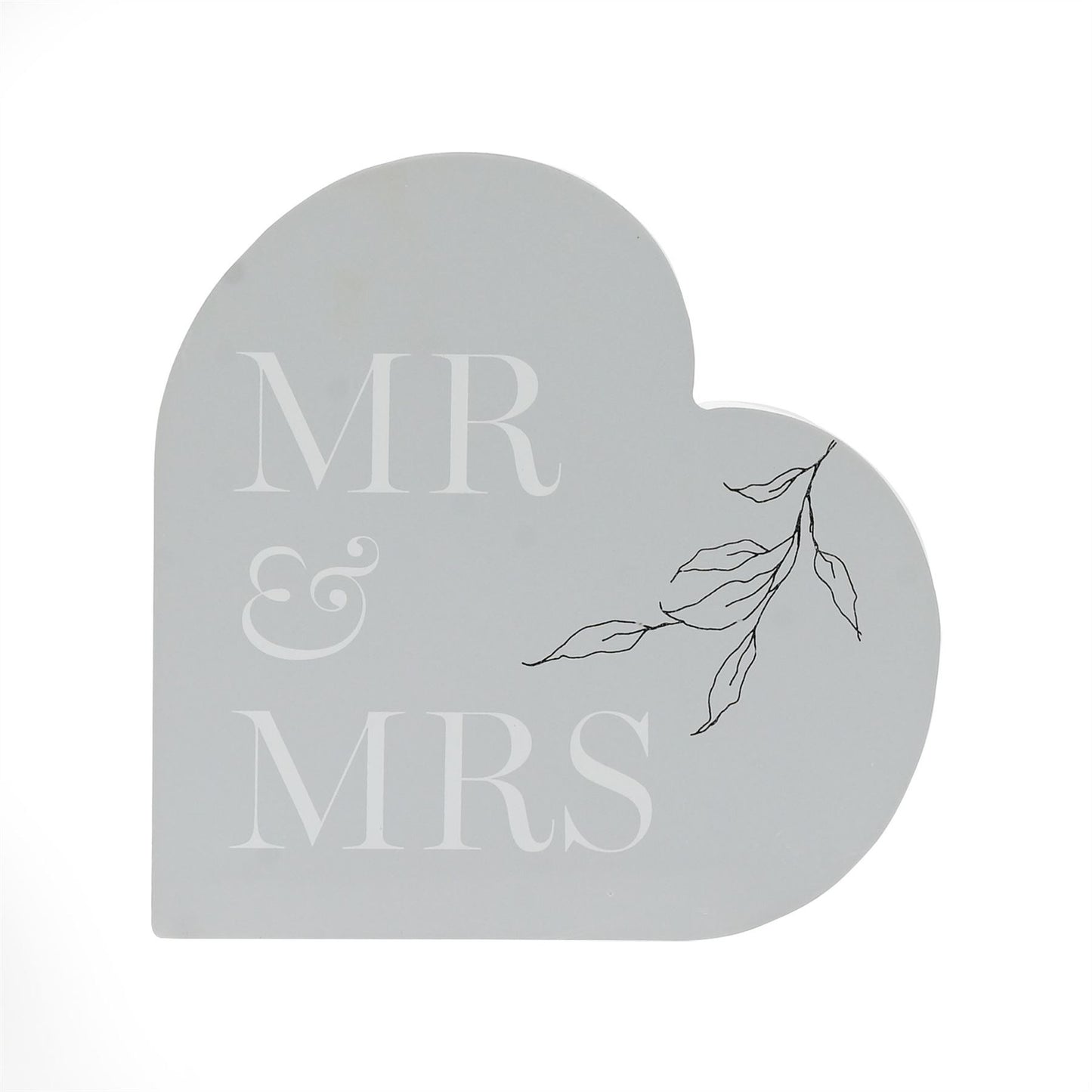 Amore Heart Mantel Plaque Mr & Mrs