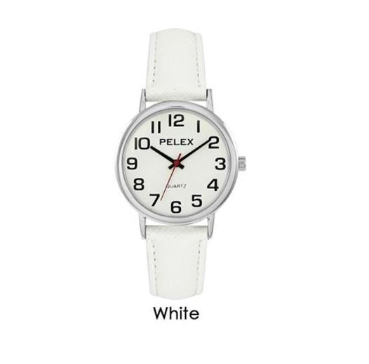 Pelex Mens / Ladies Big Dial Coloured Leather Strap Quartz Watch PLX-048 Available Multiple Colour