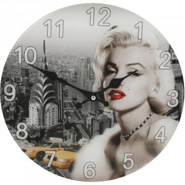 Iconic Collection Marilyn Monroe Glass Wall Clock 30cm Iconic Design W9714