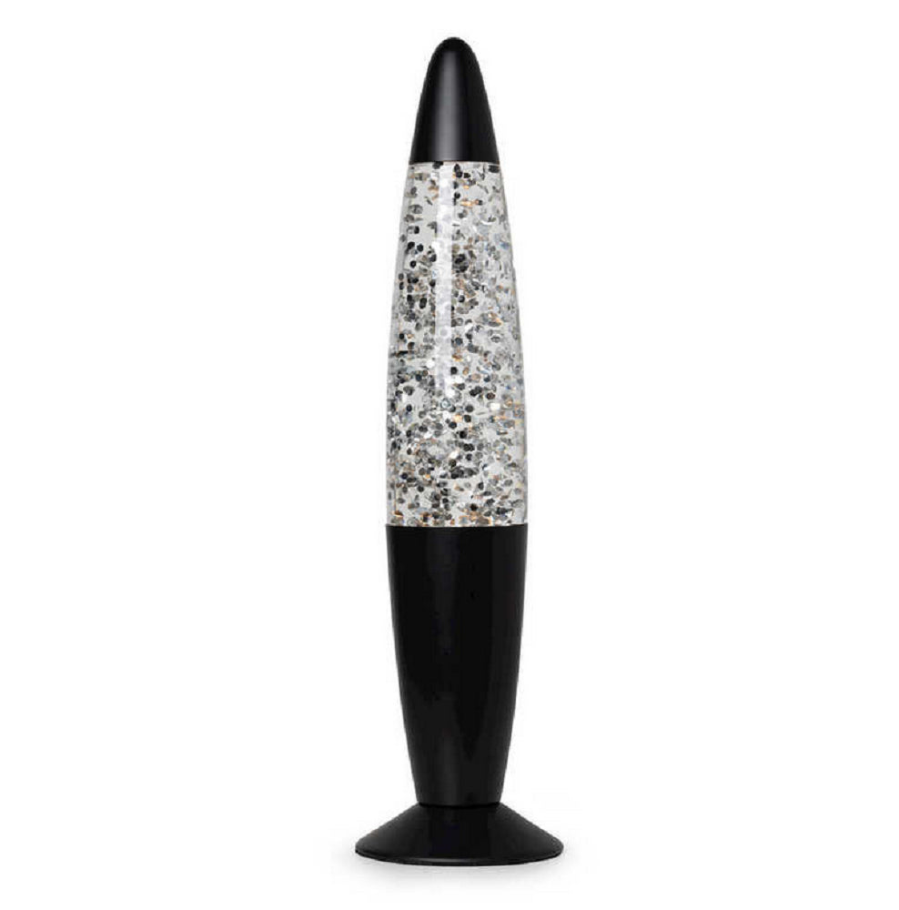 Tobar Lumez Glitter Lamp 34cm- Silver / Black