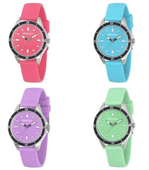 Henley Ladies Wave Rubber Strap Watch H06176 Available Multiple Colour